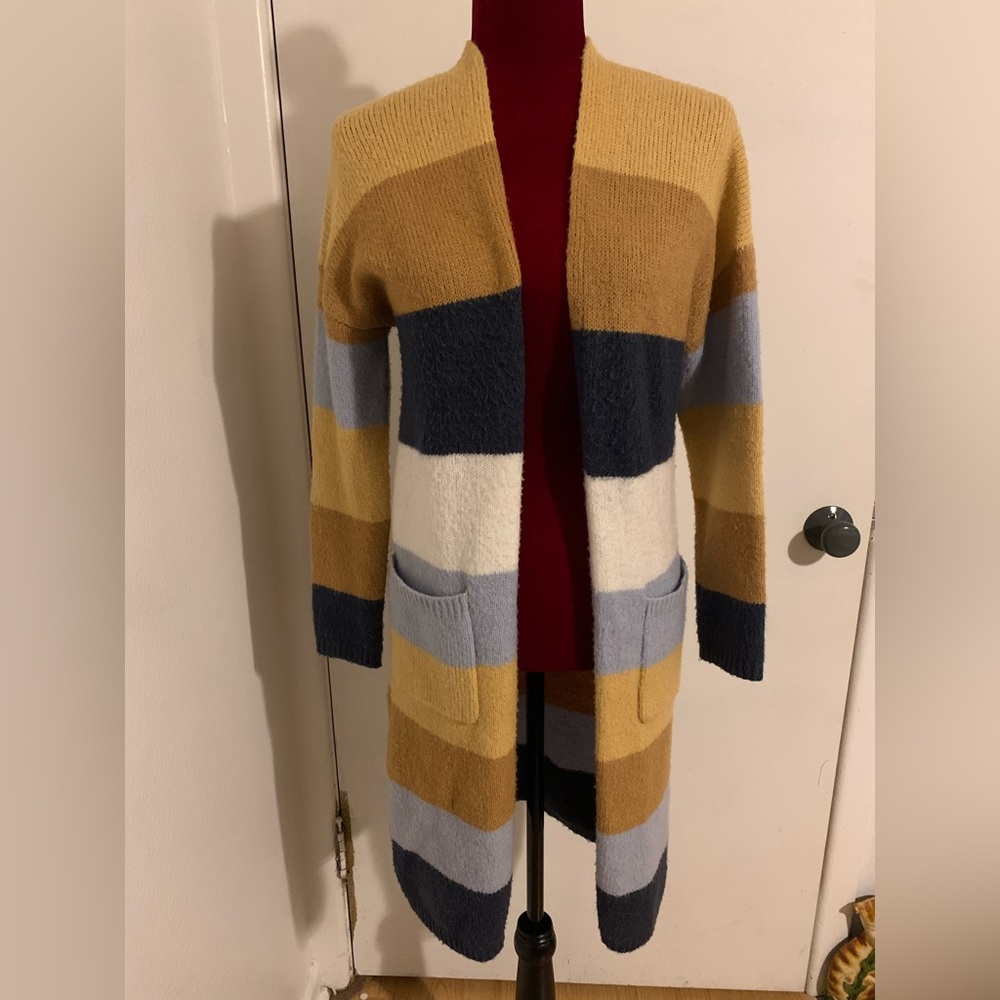 Long Sleeve color blocked cardigan